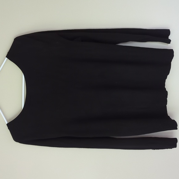 Lane Bryant V Neckline Ribbed Accent Sweater 16 Black - Picture 7 of 12